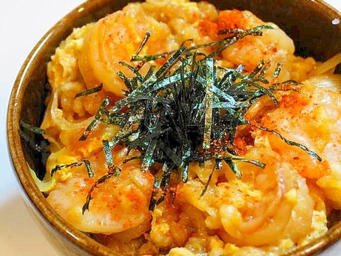 目を閉じて食べれば～まさに！海老天とじ丼